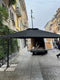 Ombrellone 3x3 Nero con braccio laterale in alluminio