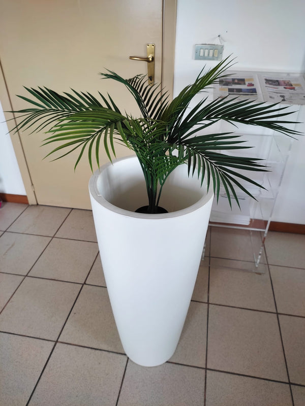 Vaso plasica bianco h. 80 cm