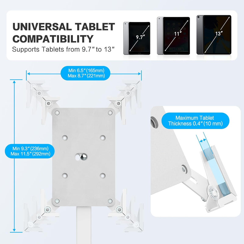 Supporto Tablet da terra con antifurto